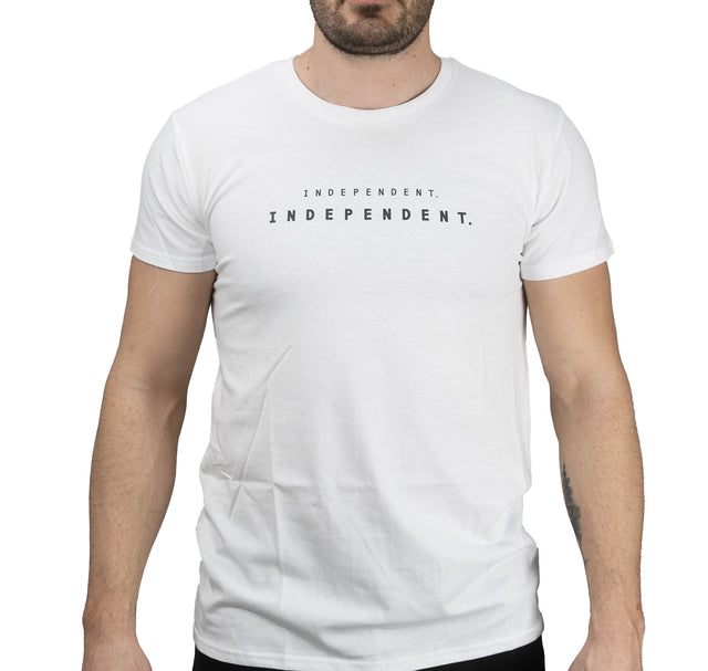 T-shirt blanc écrit "Independent"