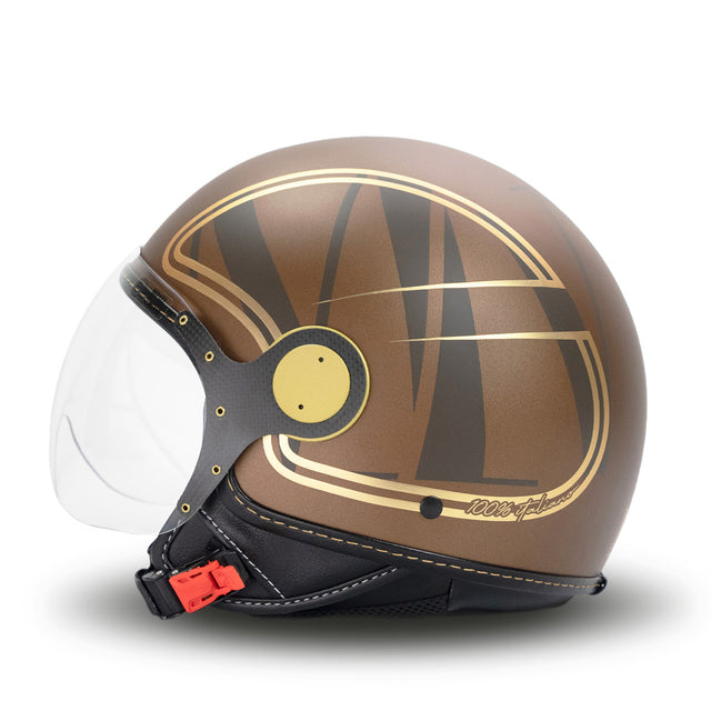 Casco elegante en oro marrón mm indirente