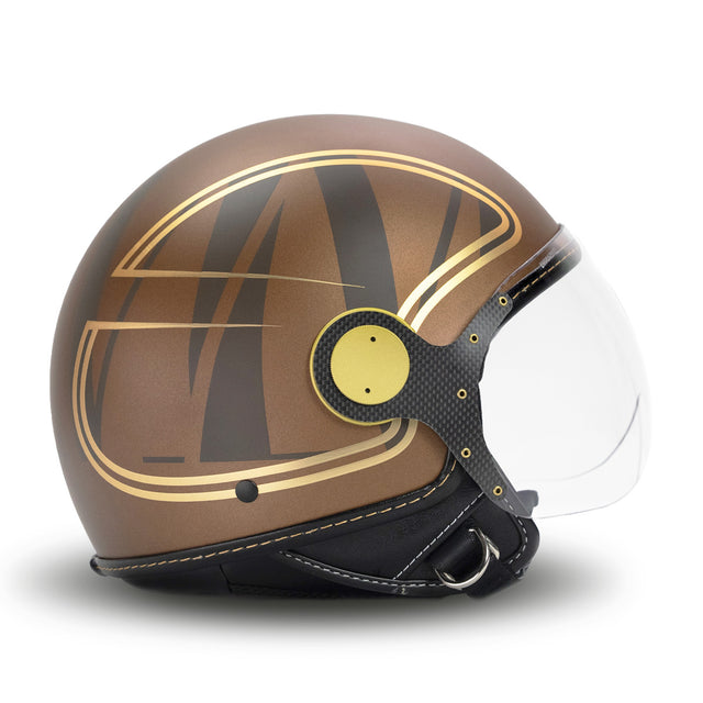 Casco elegante en oro marrón mm indirente