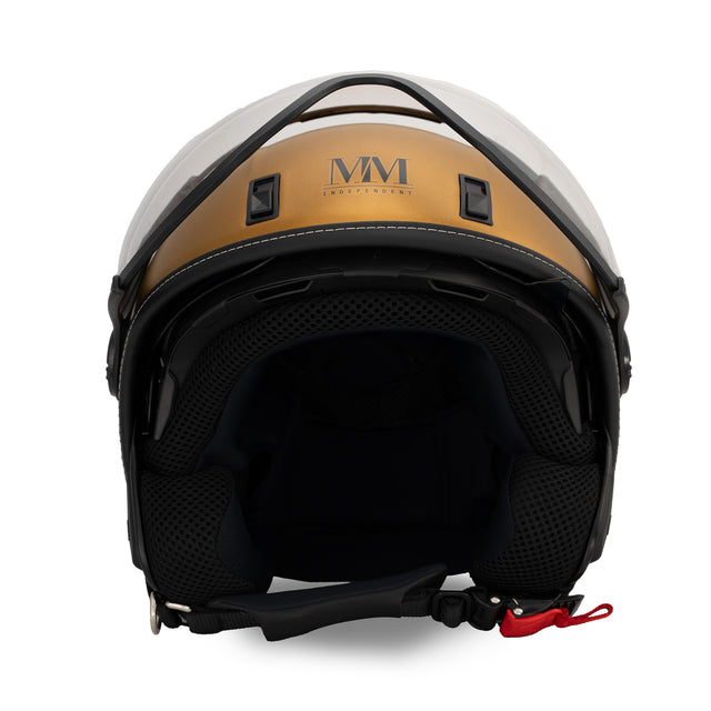 Casco JET A-Ventura Gold Monocromo di MM Independent