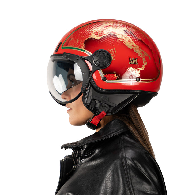 Casco Italia Rosso Eclissi