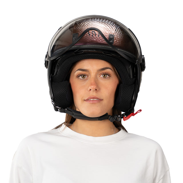 Casco JET A-Ventura Cameleon Magenta Cangiante Monocromo di MM Independent