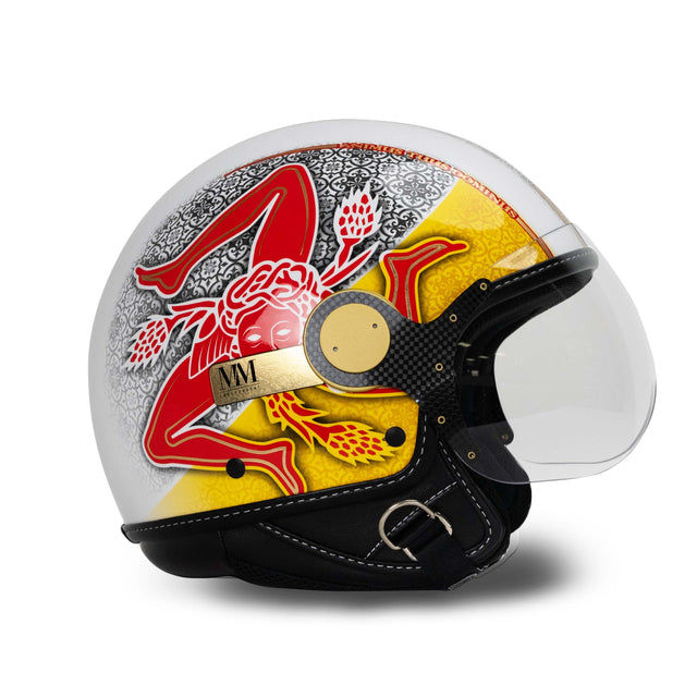 Sicilia Trinacria 2.0 Casco rojo amarillo edición limitada MM Independent